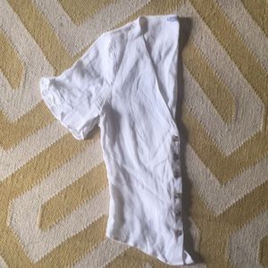 White peplum button up